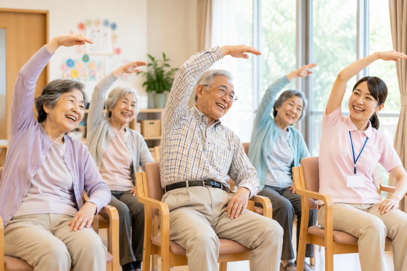 みんなで楽しむ体操の様子(イメージ)